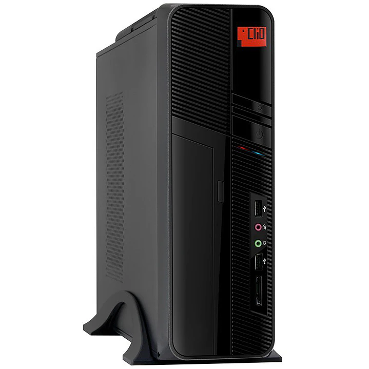 Gabinete Slim Clio S-605 Micro ATX / Mini ITX con Fuente 500W 2x USB 2.0 Negro 1
