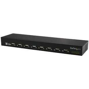 Hub USB a Serie StarTech.com 8 Puertos RS232 DB9 Aluminio Rack/DIN (ICUSB23208FD)