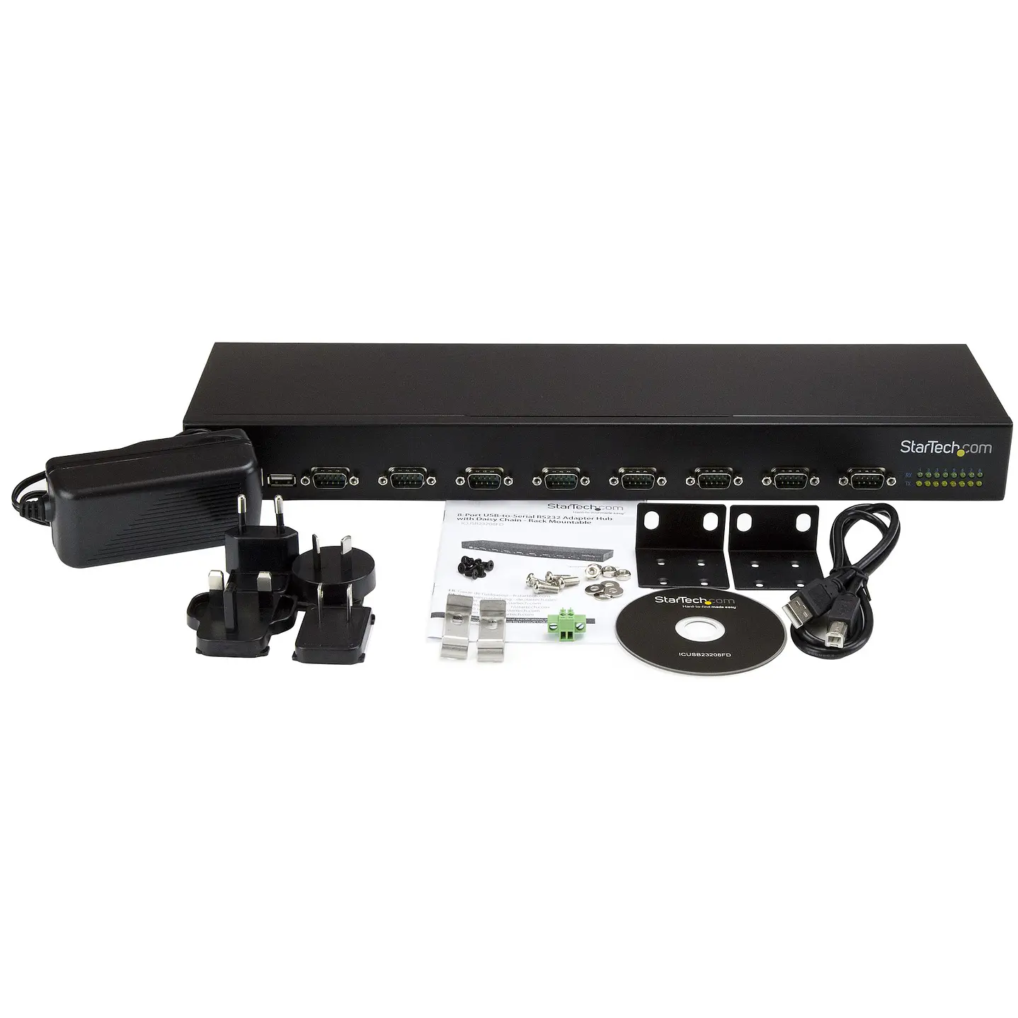 Hub USB a Serie StarTech.com ICUSB23208FD 8 Puertos RS232 DB9 Carcasa de Aluminio 4