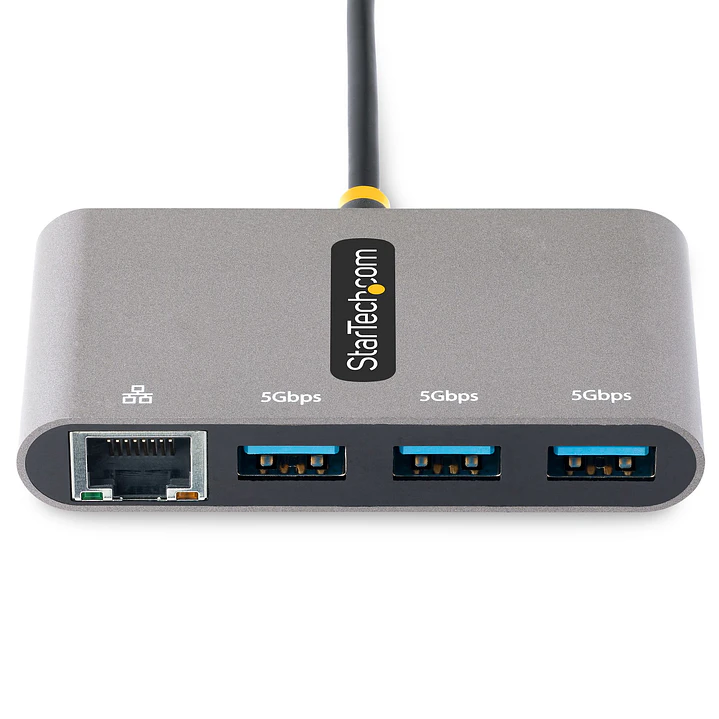 Hub USB-C StarTech.com HB30C3A1GEA2 3 Puertos USB-A 3.0 + Gigabit Ethernet Portátil 3