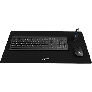 Kit Teclado y Mouse Inalámbrico Xtech con Mousepad XL y Hub USB de 4 Puertos (XTK-320S)