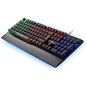 Teclado Gamer Xtech Armiger USB Español Retroiluminado Multicolor con Reposamuñecas (XTK-510S)