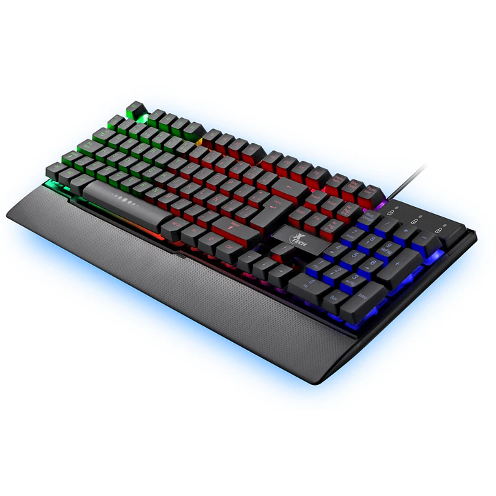 Teclado Gamer Xtech Armiger XTK-510S USB Español Retroiluminado Multicolor con Reposamuñecas 1