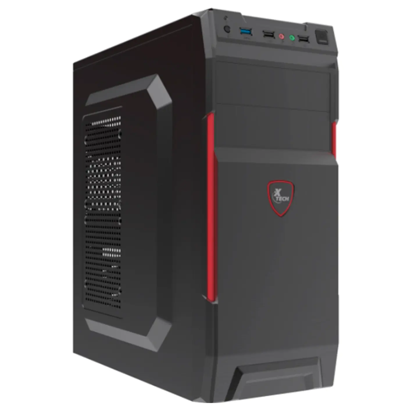Gabinete Xtech XTQ-214 Mid Tower ATX con Fuente de Poder 600W Negro 1
