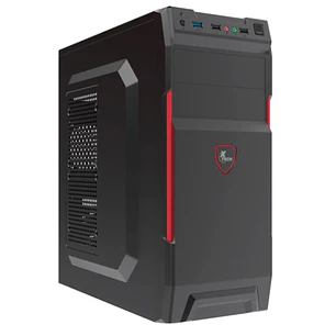 Gabinete Xtech Mid Tower ATX con Fuente de Poder 600W Negro/Rojo (XTQ-214)