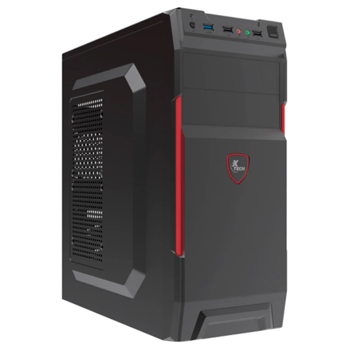 Gabinete Xtech XTQ-214 Mid Tower ATX con Fuente de Poder 600W Negro 1