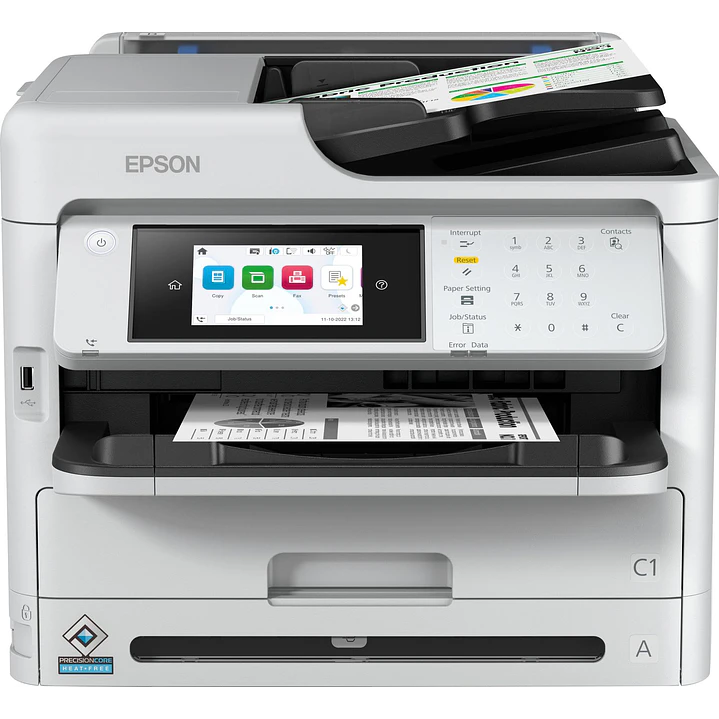 Multifuncional Tinta Epson WorkForce Pro WF-M5899 A4 Monocromática 25 ppm Dúplex Wi-Fi Fax (C11CK76301) 2