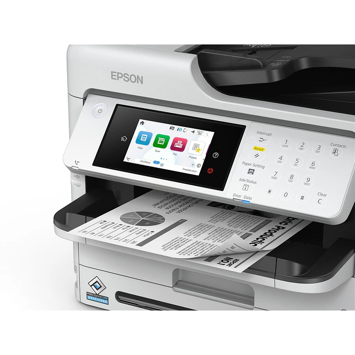 Multifuncional Tinta Epson WorkForce Pro WF-M5899 A4 Monocromática 25 ppm Dúplex Wi-Fi Fax (C11CK76301) 3