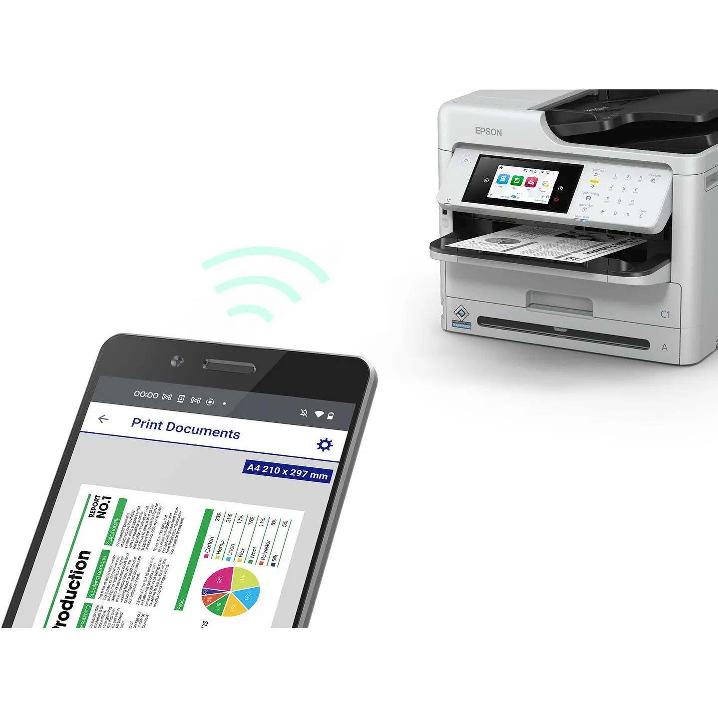 Multifuncional Tinta Epson WorkForce Pro WF-M5899 A4 Monocromática 25 ppm Dúplex Wi-Fi Fax (C11CK76301) 6