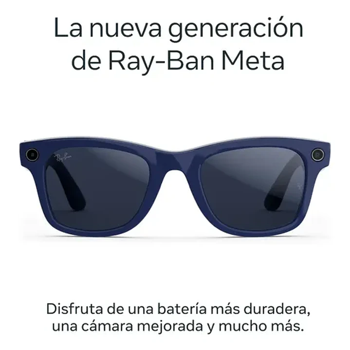 Ray-Ban Meta (Gen 2) Wayfarer Azul Calibre 53 Polar Dusty Blue / Shiny Cosmic Blue 3