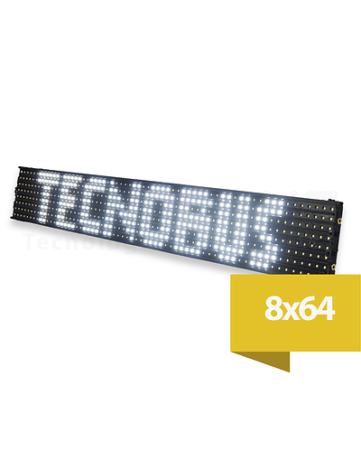 LETRERO ITINERARIO ELECTRONICO LED BLANCO (BASICO) 8X64