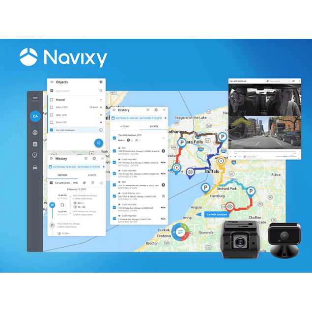 Navixy Televigilancia + GPS: Licencia por vehiculo semestral