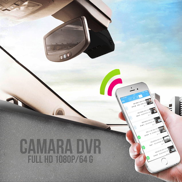 CAMARA DE SEGURIDAD DASHCAM CON GRABACION FULL HD 1080P/128 Gb