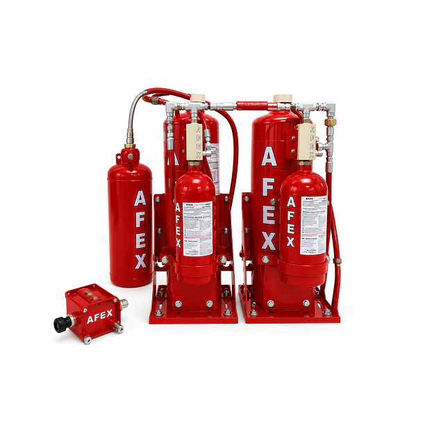 Sistema Automático de Supresión de Incendios AFEX® con Polvo Químico Seco