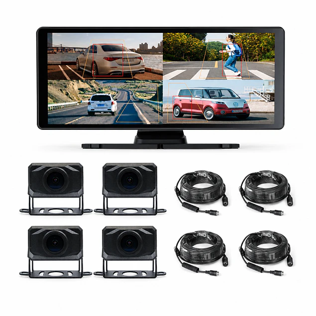 Sistema Inteligente BSD de 4 Canales con Monitor CarPlay y DVR