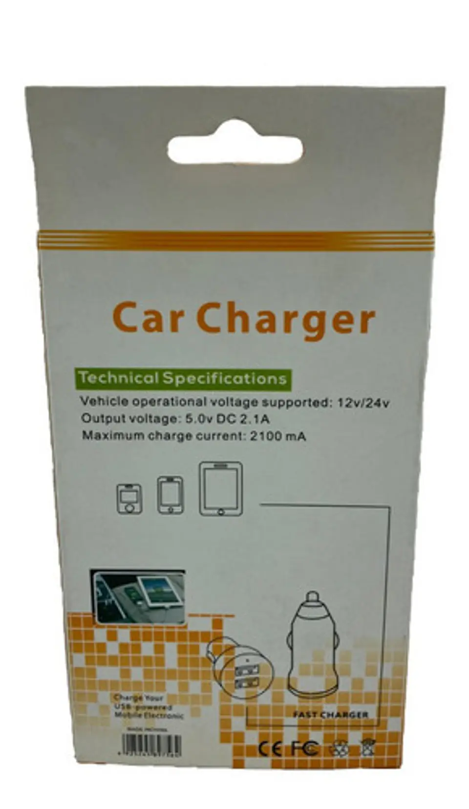 Cargador Para Auto Usb Doble 12 Volt Usb 1.1 A Y Usb 2.1 A 2