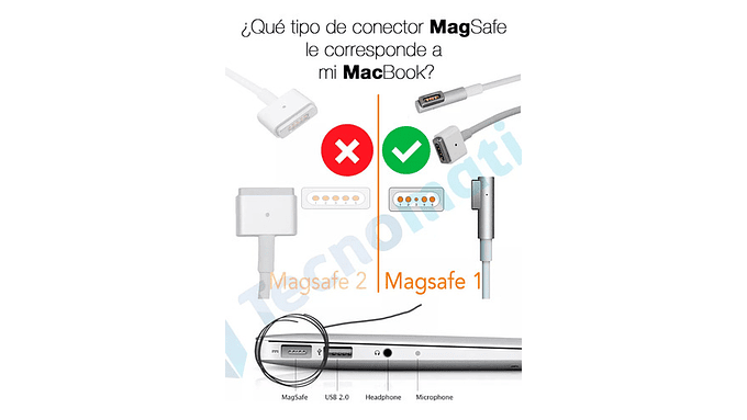 Cargador Macbook Apple 14.5v 3.1a Tipo L - 45w Alternativo 3