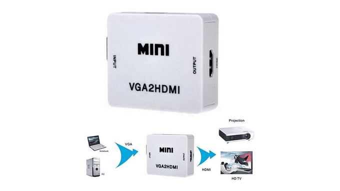 Conversor Adaptador Vga A Hdmi Video Converter Full Hd 1080p 2