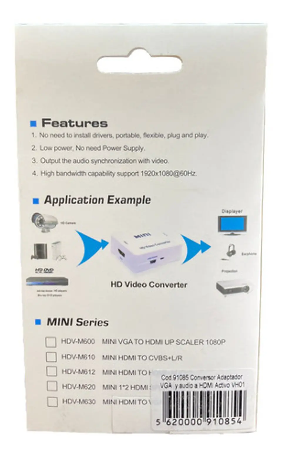 Conversor Adaptador Vga A Hdmi Video Converter Full Hd 1080p 4