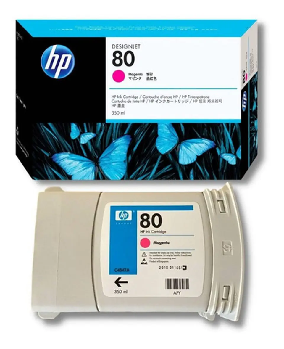 Hp Cartucho # 80 Magenta 350ml- Designjet 1050/1055 1