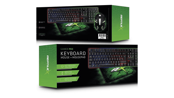Kit Gamer Premium Reptilex Gamer Teclado , Mouse Y Padmouse 4