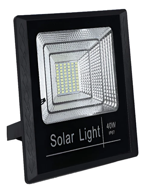 Kit Foco Led 40w Panel Solar Y Control Remoto