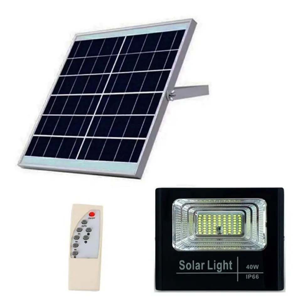 Kit Foco Led 40w Panel Solar Y Control Remoto 3