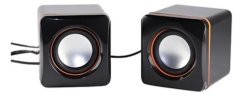 Parlante Pctronix De Escritorio Cubo 2.0 Negro Usb