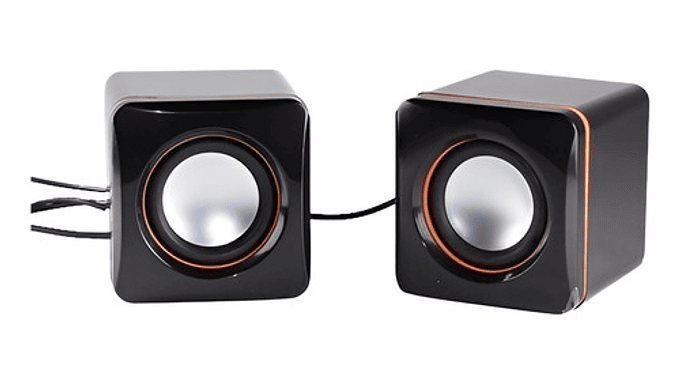 Parlante Pctronix De Escritorio Cubo 2.0 Negro Usb 1