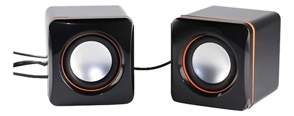 Parlante Pctronix De Escritorio Cubo 2.0 Negro Usb 1