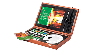 Pintura Acrílica Derwent Academy En Caja De Madera