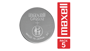 Pack Por Tira (5 Pilas Tipo Boton ) / Maxell Cr2032