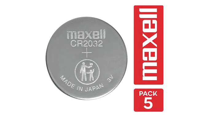 Pack Por Tira (5 Pilas Tipo Boton ) / Maxell Cr2032 1