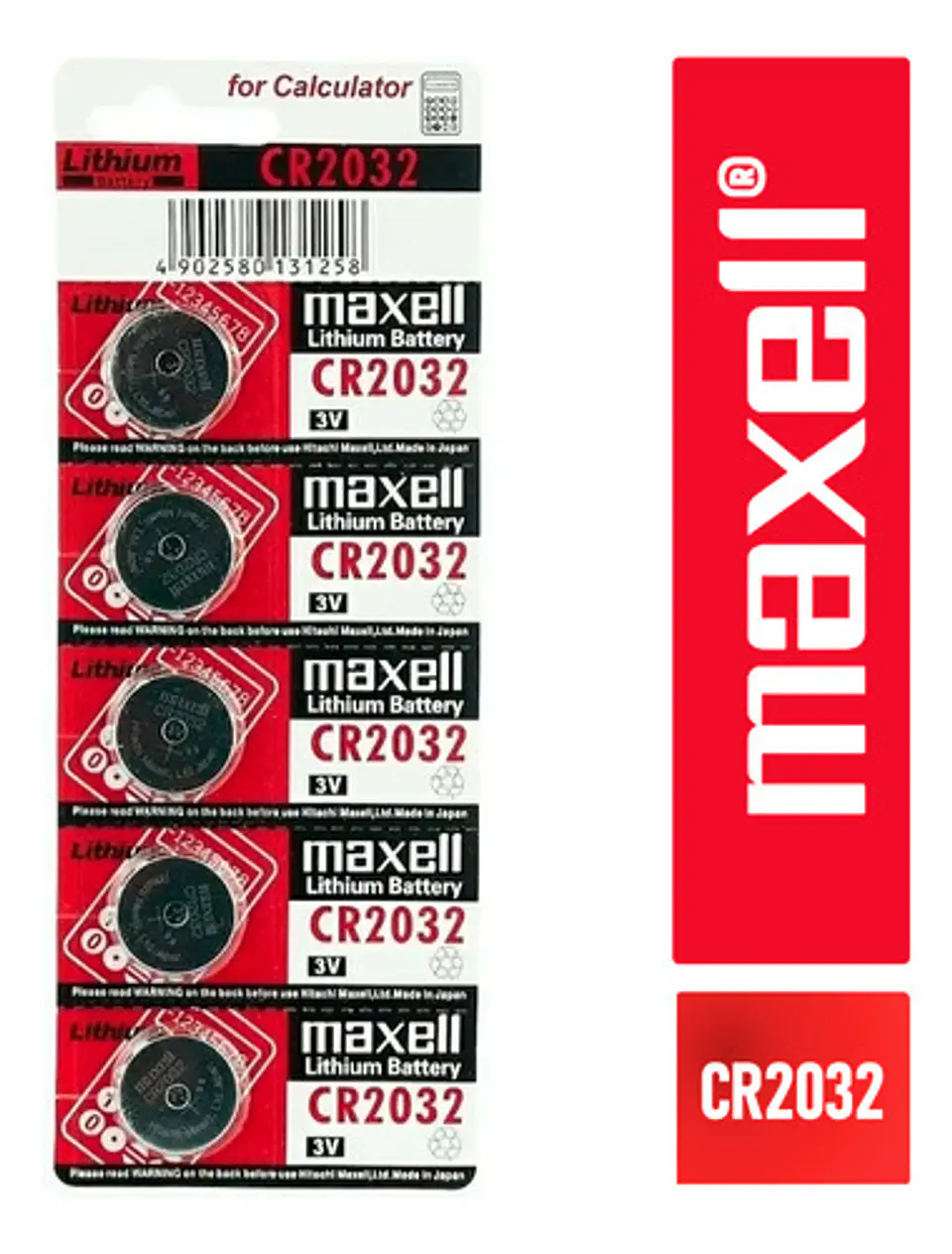 Pack Por Tira (5 Pilas Tipo Boton ) / Maxell Cr2032 2