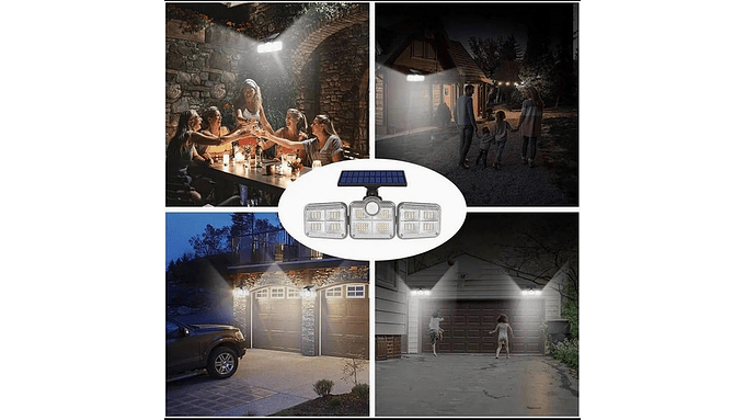 Foco Solar Sensor De Movimientos Con Control Remoto 3