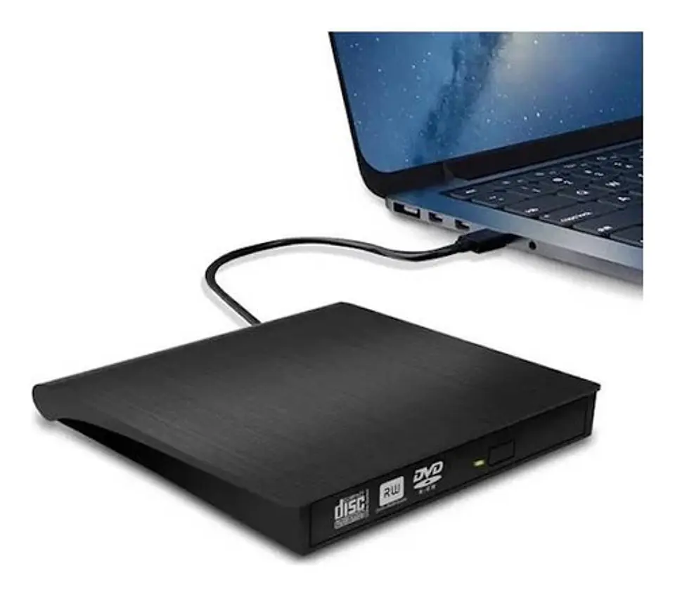 Grabador De Dvd Y Cd Externo Usb 3.0 Negro  1