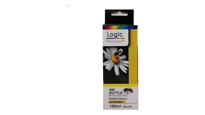 Tinta Para Hp Logic Gt-52 Yellow 100ml 1