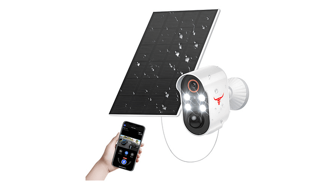 Cámara De Seguridad Inalámbrica 1080p Con Panel Solar 1