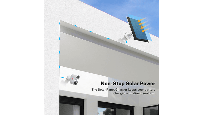 Cámara De Seguridad Inalámbrica 1080p Con Panel Solar 2