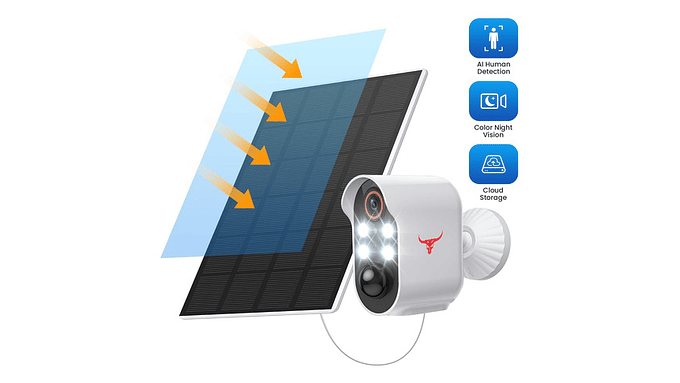 Cámara De Seguridad Inalámbrica 1080p Con Panel Solar 6