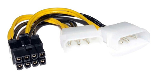 Cable De Alimentación Pci-e 8 A Dual 4 Pin Marca Genérica