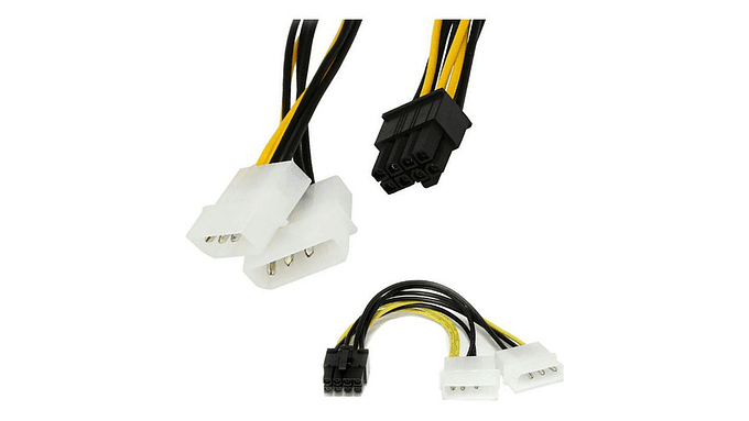 Cable De Alimentación Pci-e 8 A Dual 4 Pin Marca Genérica 2