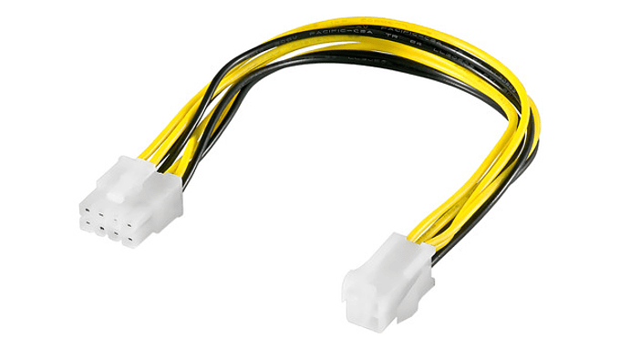 Cable Poder De 4 Pines Macho A A 8 Pines Hembra Cpu 14cm 1
