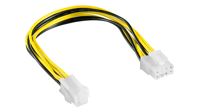 Cable Poder De 4 Pines Macho A A 8 Pines Hembra Cpu 14cm 3
