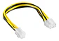Cable Poder De 4 Pines Macho A A 8 Pines Hembra Cpu 14cm - Miniatura 3