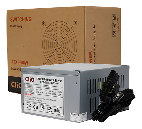 Fuente De Poder Clio 650w Atx No Modular