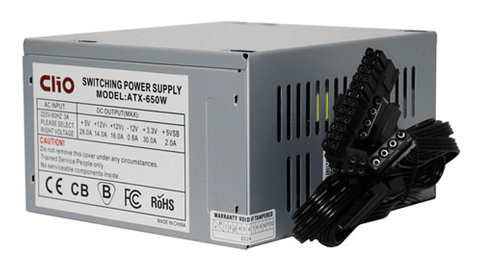 Fuente De Poder Clio 650w Atx No Modular 3