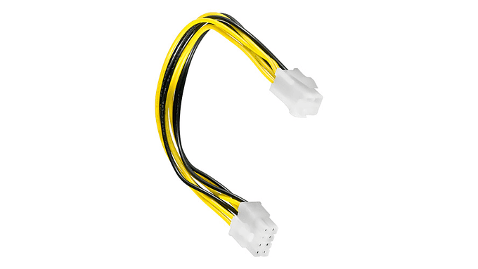 Cable Poder De 4 Pines Macho A A 8 Pines Hembra Cpu 24cm 1
