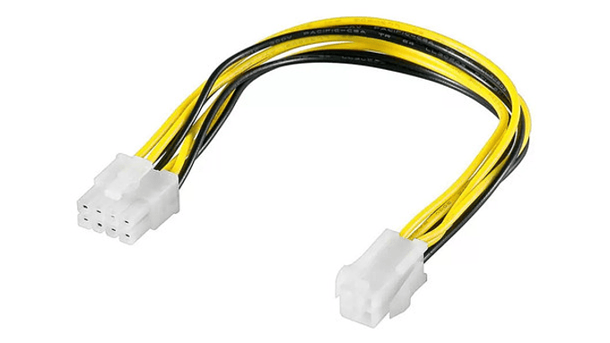 Cable Poder De 4 Pines Macho A A 8 Pines Hembra Cpu 24cm 3
