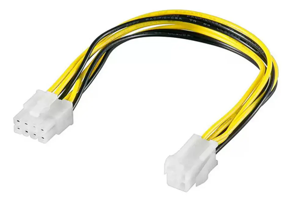 Cable Poder De 4 Pines Macho A A 8 Pines Hembra Cpu 24cm 3